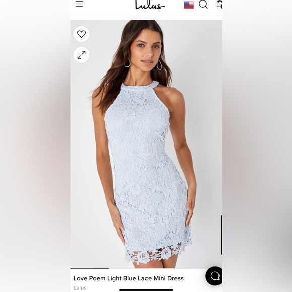 Lulu’s Love Poem Mini Dress, light blue - Picture 1 of 6